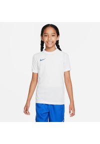 Koszulka treningowa chłopięca Nike JR Park Vii. Kolor: biały. Długość rękawa: krótki rękaw. Długość: krótkie