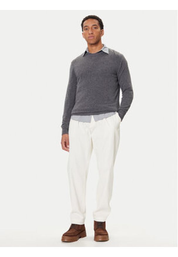 Marc O'Polo Sweter M29 5144 60504 Szary Regular Fit. Typ kołnierza: polo. Kolor: szary. Materiał: bawełna