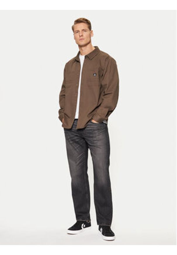 Converse Koszula 10026973-A02 Brązowy Relaxed Fit. Kolor: brązowy. Materiał: bawełna