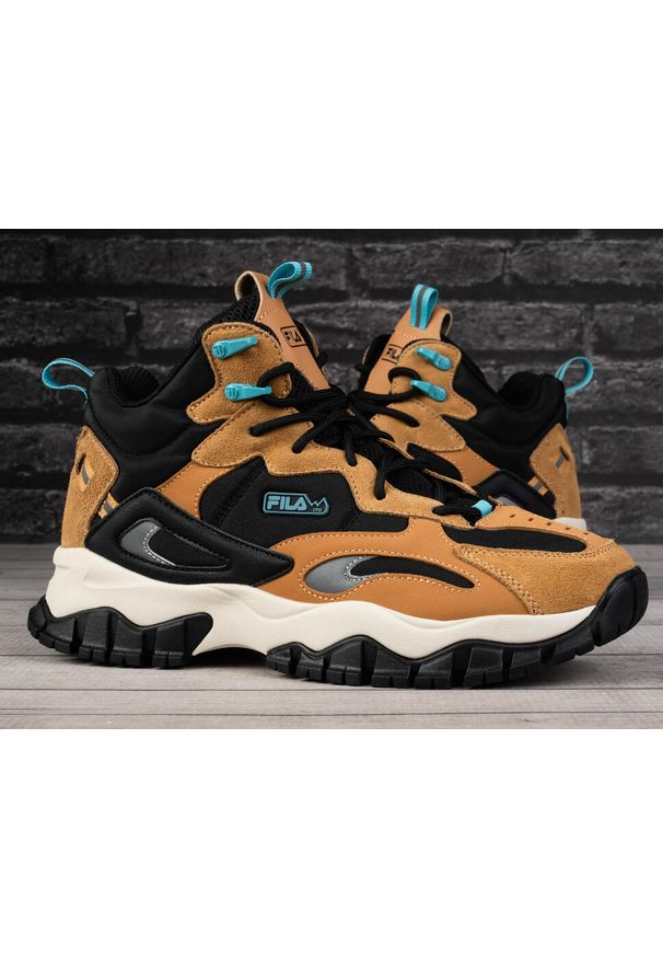 Buty męskie wysokie sneakersy sportowe Fila RAY TRACER TR2 MID. Kolor: wielokolorowy, czarny, brązowy. Styl: sportowy
