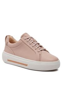 Clarks Sneakersy Hollyhock Walk 26176309 Różowy. Kolor: różowy. Materiał: skóra
