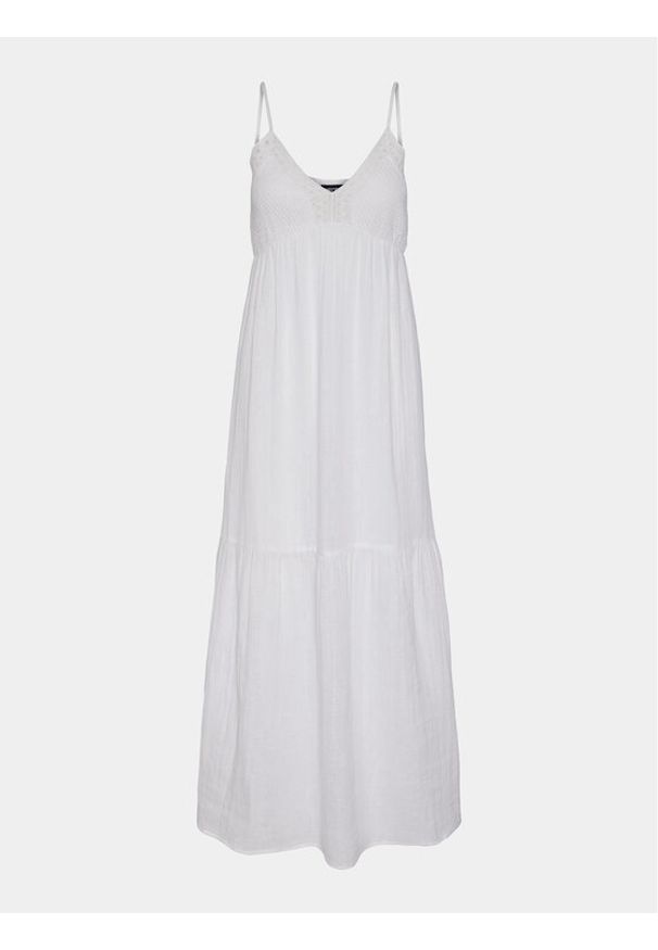 Pieces Sukienka letnia Astina 17148071 Biały Regular Fit. Kolor: biały. Materiał: bawełna. Sezon: lato