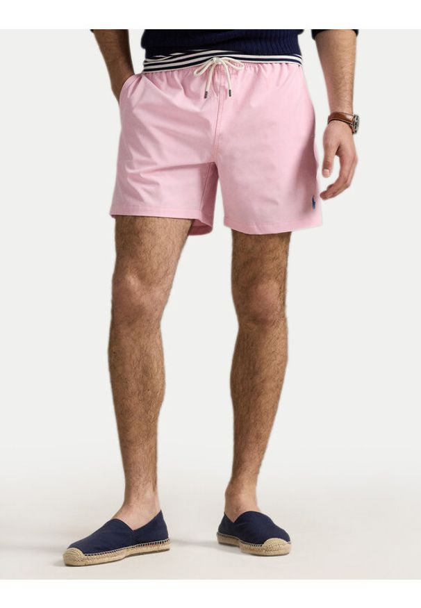 Polo Ralph Lauren Szorty kąpielowe 710957782004 Różowy Classic Fit. Kolor: różowy. Materiał: syntetyk