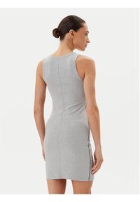Calvin Klein Jeans Sukienka codzienna LV044C203G Szary Slim Fit. Okazja: na co dzień. Kolor: szary. Materiał: bawełna. Typ sukienki: proste. Styl: casual #3