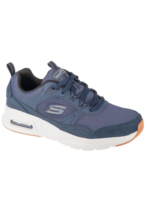 skechers - Buty sportowe Sneakersy męskie, Skechers Skech-Air Court - Homegrown. Kolor: niebieski. Sport: turystyka piesza