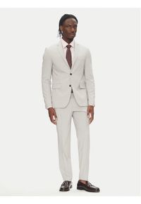 Lindbergh Garnitur 30-61040 Szary Slim Fit. Kolor: szary. Materiał: syntetyk