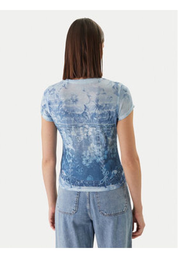 Guess T-Shirt W6GI44 K3614 Niebieski Regular Fit. Kolor: niebieski. Materiał: syntetyk, bawełna