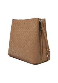 Calvin Klein Torebka Ck Convertible Bucket Bag_Mono K60K613137 Brązowy. Kolor: brązowy. Materiał: skórzane #4