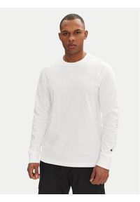 Champion Longsleeve 221164 Biały Loose Fit. Kolor: biały. Materiał: bawełna. Długość rękawa: długi rękaw