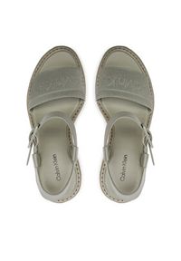 Calvin Klein Espadryle Wedge Sandal 70 He HW0HW02050 Szary. Kolor: szary. Materiał: skóra