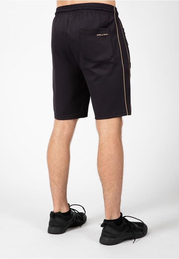 GORILLA WEAR - Spodenki fitness męskie Gorilla Wear Wenden Shorts. Kolor: żółty, wielokolorowy, pomarańczowy, czarny. Materiał: dresówka. Sport: fitness