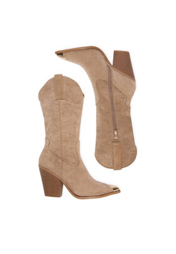 DeeZee Kowbojki 9352 Beżowy. Kolor: beżowy. Materiał: materiał