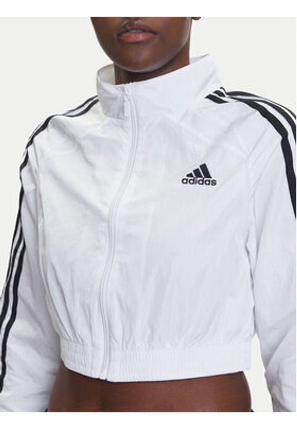 Adidas - adidas Bluza Teamgeist adicolor JZ8275 Biały Slim Fit. Kolor: biały. Materiał: syntetyk
