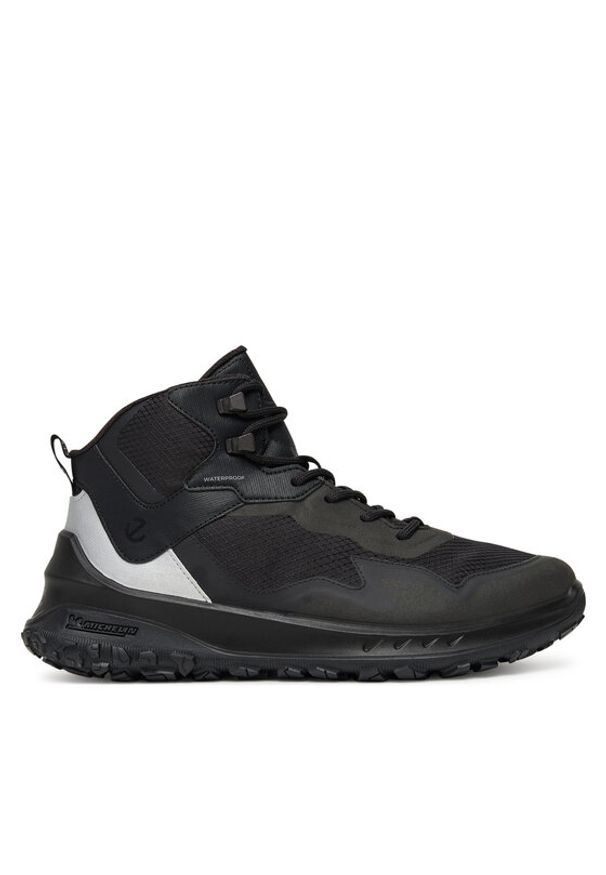 ecco - ECCO Sneakersy 82432357341 Czarny. Kolor: czarny. Materiał: materiał