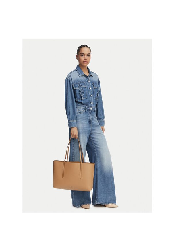 Torebka Calvin Klein. Kolor: beżowy