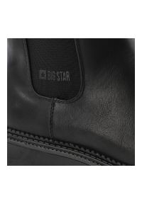 Big-Star - Czarne Kozaki Big Star Ocieplane Obuwie Damskie. Okazja: na co dzień. Wysokość cholewki: przed kolano. Kolor: czarny. Materiał: materiał. Szerokość cholewki: normalna. Sezon: zima, jesień. Styl: casual, klasyczny, elegancki #8