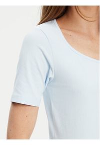 United Colors of Benetton - United Colors Of Benetton T-Shirt 3FJHD401P Błękitny Slim Fit. Kolor: niebieski. Materiał: bawełna #5