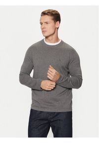 Marc O'Polo Sweter 428 5135 60366 Szary Regular Fit. Typ kołnierza: polo. Kolor: szary. Materiał: bawełna