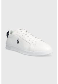 Polo Ralph Lauren sneakersy skórzane Hrt Crt Iii kolor biały 809913458001. Nosek buta: okrągły. Kolor: biały. Materiał: skóra #5