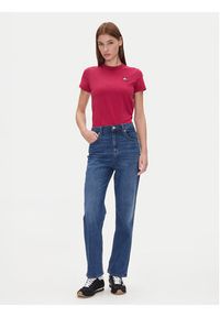 Tommy Jeans T-Shirt Tjw Reg Badge Tee DW0DW20153 Różowy Regular Fit. Kolor: różowy. Materiał: bawełna