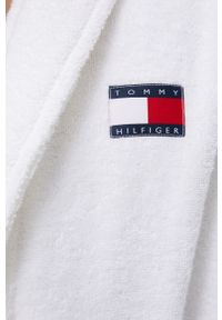 TOMMY HILFIGER - Tommy Hilfiger szlafrok bawełniany kolor biały. Kolor: biały. Materiał: bawełna #3