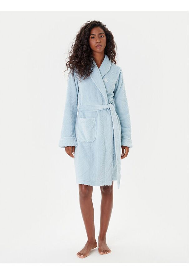 Lauren Ralph Lauren - LAUREN RALPH LAUREN Szlafrok ILN42455 Błękitny. Kolor: niebieski. Materiał: syntetyk