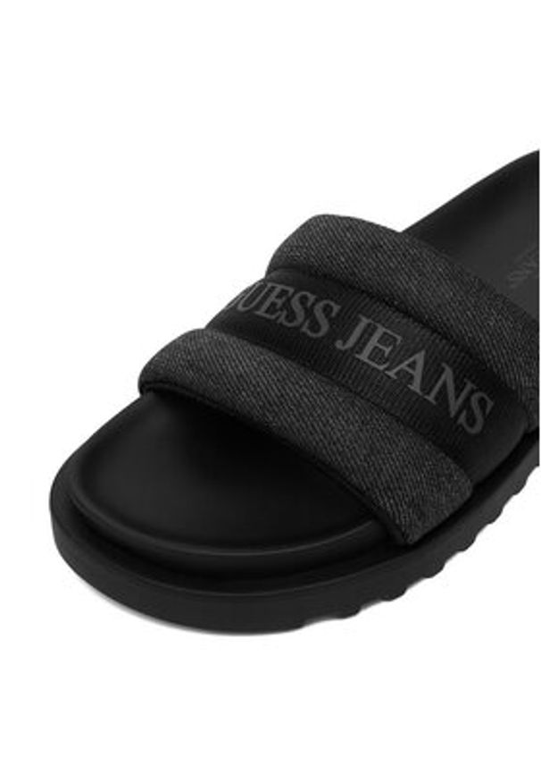 Guess Jeans Klapki EO-GJ2123 Czarny. Kolor: czarny. Materiał: materiał