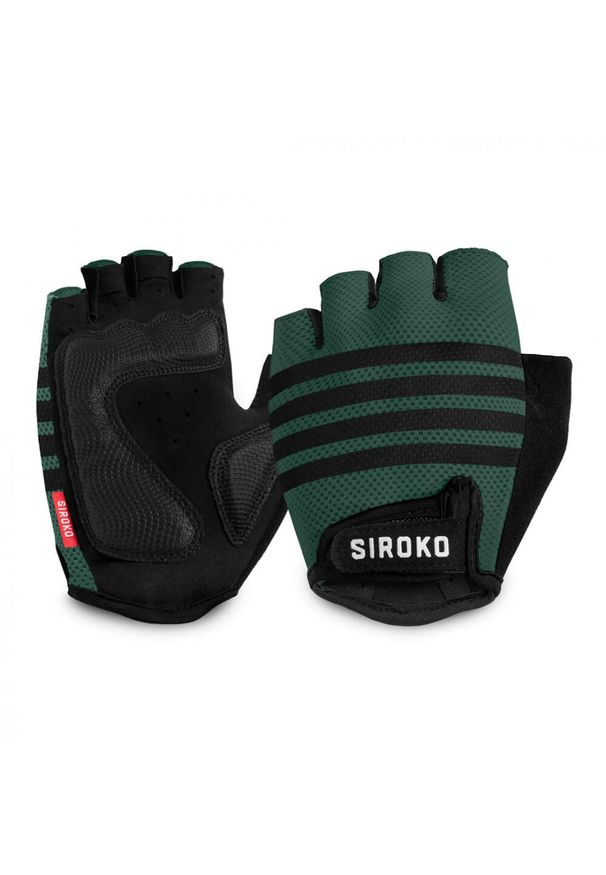 SIROKO - Rękawiczki Rowerowe Siroko Aero Dark Green. Kolor: zielony. Materiał: nylon