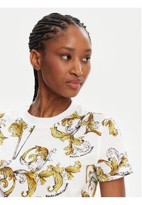 Versace Jeans Couture T-Shirt 78HAH613 Biały Regular Fit. Kolor: biały. Materiał: bawełna
