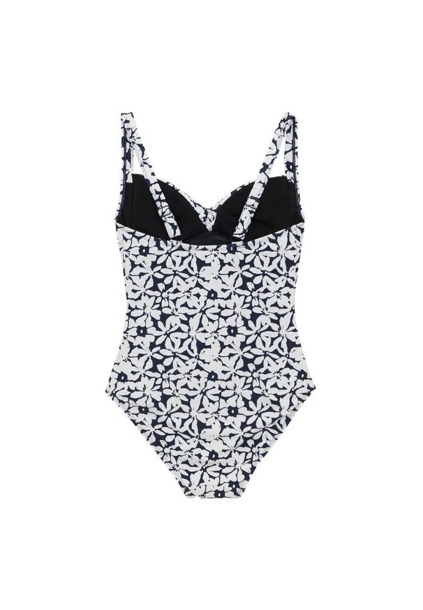 Regatta - Damski Jednoczęściowy Kostium Kąpielowy Sakari Large Floral Tummy Control. Kolor: biały, wielokolorowy, niebieski