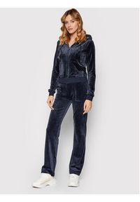 Juicy Couture Spodnie dresowe Del Ray JCAP180 Granatowy Regular Fit. Kolor: niebieski. Materiał: syntetyk, dresówka