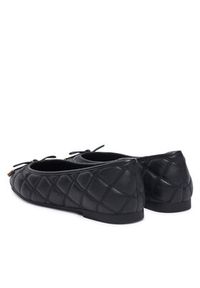 TOMMY HILFIGER - Tommy Hilfiger Baleriny Charm Quilted Ballerina FW0FW09503 Czarny. Kolor: czarny. Materiał: skóra #3