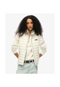 Damska kurtka puchowa Superdry Fuji Lite Padded. Kolor: szary. Materiał: puch. Długość rękawa: długi rękaw
