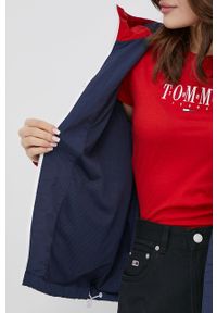 Tommy Jeans kurtka damska kolor granatowy przejściowa. Okazja: na co dzień. Kolor: niebieski. Materiał: materiał, włókno. Styl: casual #6
