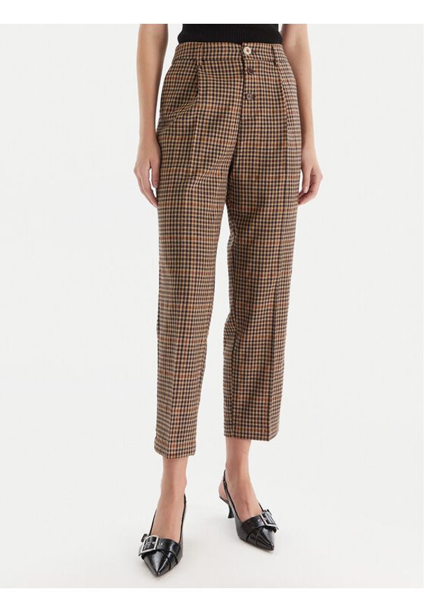 Liu Jo Spodnie materiałowe MF5157 T4335 P9002 Brązowy Regular Fit. Kolor: brązowy. Materiał: syntetyk