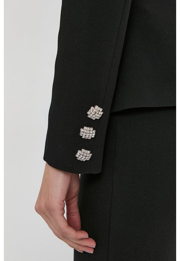 Nissa - NISSA - Marynarka. Okazja: na co dzień. Kolor: czarny. Styl: klasyczny, casual