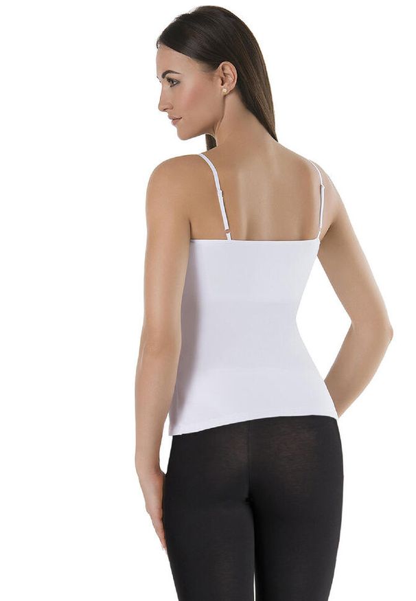 TEYLI - Koszulka na ramiączkach biustonosz Teyli Cami. Kolor: biały. Materiał: bawełna, elastan. Długość rękawa: na ramiączkach. Sport: fitness