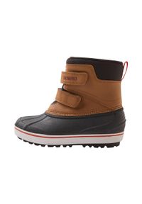 Buty zimowe dla dziecka na rzepy Reima Coconi. Zapięcie: rzepy. Kolor: brązowy. Sezon: zima