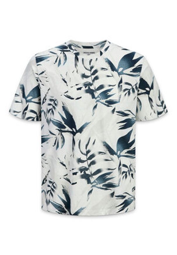 Jack & Jones T-Shirt Honolulu 12288089 Biały Regular Fit. Kolor: biały. Materiał: bawełna