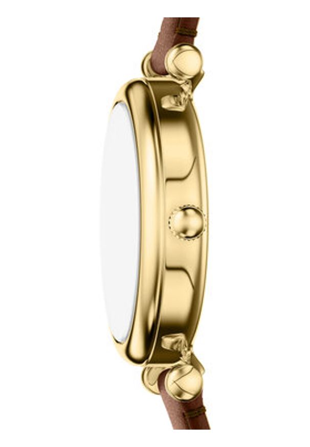 Fossil Zegarek Carlie ES5464 Brązowy. Kolor: brązowy. Materiał: skóra