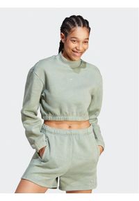 Adidas - adidas Bluza ALL SZN Fleece Washed IL3263 Zielony Regular Fit. Kolor: zielony. Materiał: bawełna