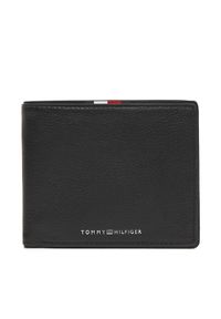 TOMMY HILFIGER - Tommy Hilfiger Duży Portfel Męski Th Corp Cc & Coin AM0AM13740 Czarny. Kolor: czarny. Materiał: skóra