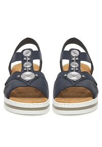 Rieker Sandały V0287-14 Granatowy. Kolor: niebieski. Materiał: syntetyk, materiał #7