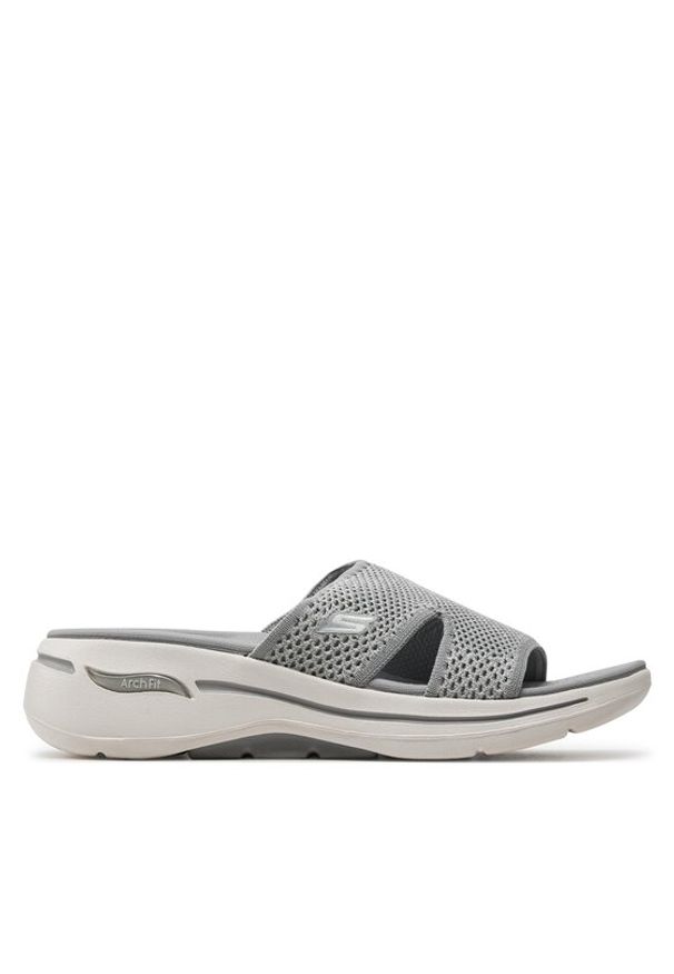 skechers - Skechers Klapki Go Walk Arch Fit Sandal-Joyful 140274/GRY Szary. Kolor: szary. Materiał: materiał