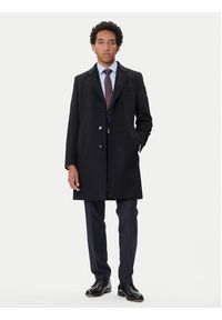 BOSS Płaszcz wełniany Hyde 50549187 Czarny Slim Fit. Kolor: czarny. Materiał: wełna #4
