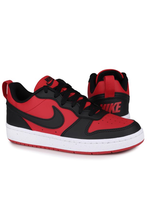 Buty młodzieżowe sportowe sneakersy Nike COURT BOROUGH LOW RECRAFT. Kolor: biały, czerwony, wielokolorowy, czarny. Model: Nike Court