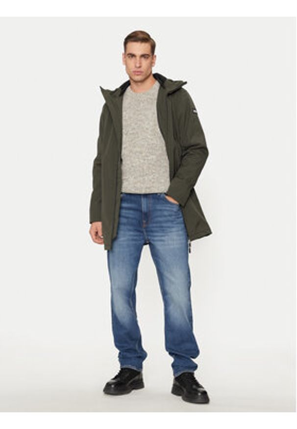 Schott NYC Kurtka przejściowa KALVIN Zielony Regular Fit. Kolor: zielony. Materiał: syntetyk