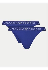 Emporio Armani Underwear Komplet 2 par stringów 164522 4F227 07191 Niebieski. Kolor: niebieski. Materiał: bawełna