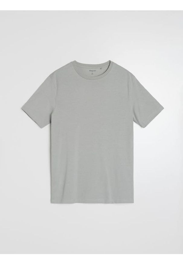 Sinsay - Bawełniana koszulka basic - szary. Kolor: szary. Materiał: bawełna