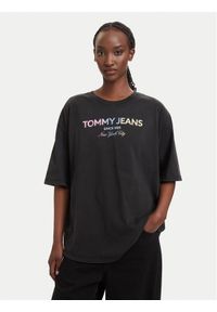 Tommy Jeans T-Shirt DW0DW22803 Czarny Oversize. Kolor: czarny. Materiał: bawełna #1